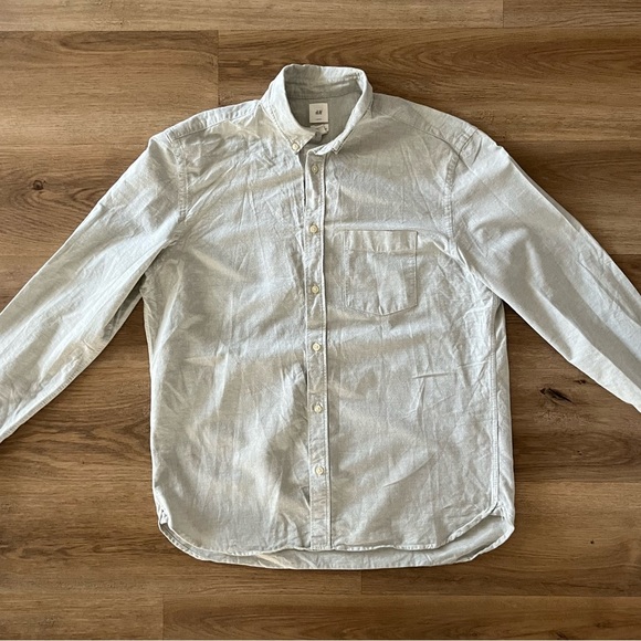 H&M Men’s Long Sleeve Button Down Shirt - Picture 1 of 12
